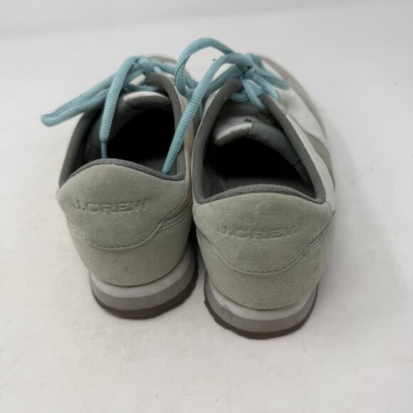 J. Crew Light Mint Green Color Block Brogue Suede Trainer Sneakers Womens Size 6 - Picture 6 of 11